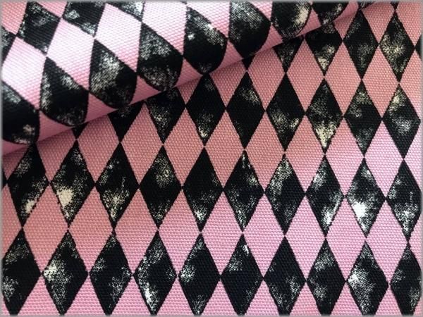 オックス 生地】ダイヤ柄*キカ青文字系*pink*1C - 生地通販 マーブル 
