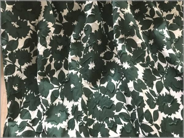 カットジャガードボイル 生地 草花シルエット Green 191e 生地通販 マーブルマーケット カットジャガードボイル 生地 草花シルエット Green 191e 生地通販 マーブルマーケット