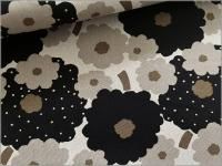 【綿麻キャンバス 生地】う早この布 マリーゴールド 花柄 linen 70B