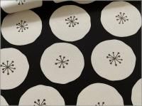 1m単位【オックス 生地】おおきなフラワー 花柄 black 生成り 3F