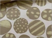 1m単位【オックス 生地】サークル 和モダン beige yellow 21B