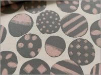 1m単位【オックス 生地】サークル 和モダン gray pink 1D