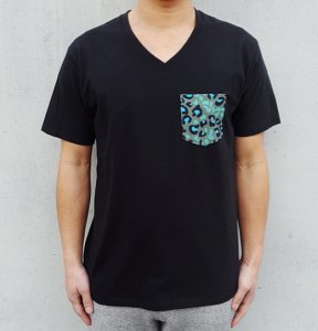 [LEOPARD CAMO] POCKET T-Shirts (BLACK)
