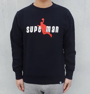 [SUPERMAN DUNK] Crewneck Sweatshirts (BLACK) 