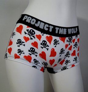 <img class='new_mark_img1' src='https://img.shop-pro.jp/img/new/icons5.gif' style='border:none;display:inline;margin:0px;padding:0px;width:auto;' />[SKULL HEART] Boxer pants (WHITE) /レディース