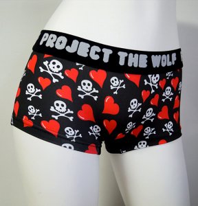 <img class='new_mark_img1' src='https://img.shop-pro.jp/img/new/icons5.gif' style='border:none;display:inline;margin:0px;padding:0px;width:auto;' />[SKULL HEART] Boxer pants (BLACK) /レディース