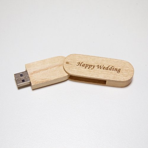 名入れ加工【木製USBメモリ16GB】プレゼント贈答品に 結婚祝い 出産祝い 卒業記念 会社ロゴ入れ
