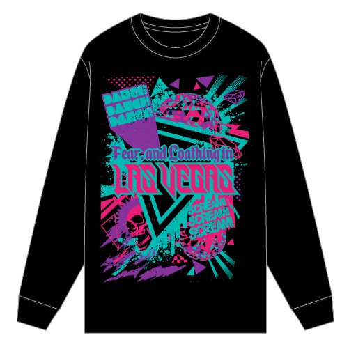 Dance & Scream LONG T-SHIRTS (BLACK) - Fear, and Loathing in Las