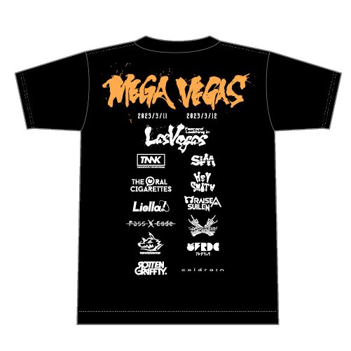 MEGA VEGAS 2023 T-SHIRTS (B) (Black × Orange) - Fear, and Loathing 