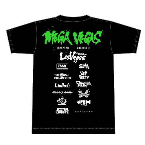 MEGA VEGAS 2023 T-SHIRTS (A) (Black × Green) - Fear, and Loathing 