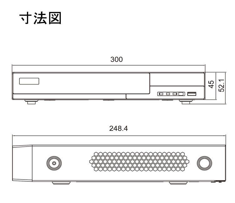 4ch POE内蔵ネットワークビデオレコーダー NVR-POEK04-2TB 2TB-HDD搭載