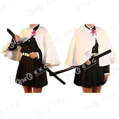 鬼滅の刃 栗花落カナヲ 風 コスプレ衣装 メイド服 「靴 ウィッグ