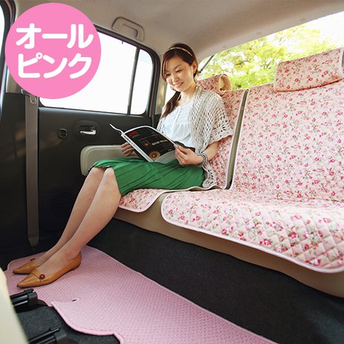 ワゴンRスマイル 専用 《 アンティークフラワー / オールピンク 》 フロアマット １台分 （運転席+助手席+後部座席）