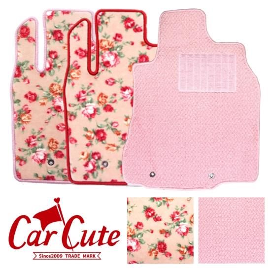 パッソ 専用 【 アンティークフラワー/オールピンク 】 フロアマット