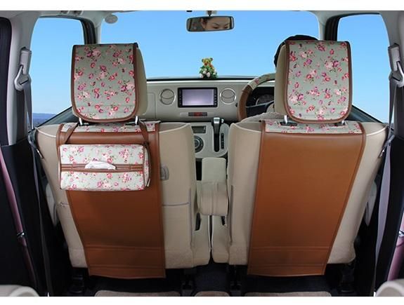 かわいいカーシートカバー（スマートレザータイプ・前席2シート分