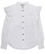 DHRUV KAPOOR / ドゥルーフ・カプール - RUFFLE DOUBLE POCKET SHIRT (WHITE) 50%OFF<img class='new_mark_img2' src='https://img.shop-pro.jp/img/new/icons16.gif' style='border:none;display:inline;margin:0px;padding:0px;width:auto;' />