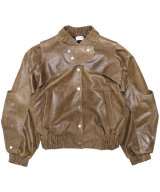 VEJAS MAKSIMAS / ヴェジャス - SNAP HANGING PANEL LEATHER BOMBER JACKET (RUST) RADD LOUNGE 限定<img class='new_mark_img2' src='https://img.shop-pro.jp/img/new/icons2.gif' style='border:none;display:inline;margin:0px;padding:0px;width:auto;' />