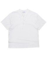 VEJAS MAKSIMAS / ヴェジャス - LACED CHEST T-SHIRT (WHITE)<img class='new_mark_img2' src='https://img.shop-pro.jp/img/new/icons2.gif' style='border:none;display:inline;margin:0px;padding:0px;width:auto;' />