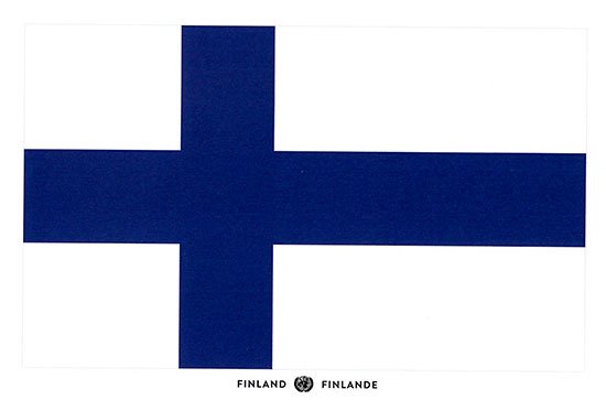 Un 国旗ポストカード Finland フィンランド 旅する雑貨店 Bon Voyage