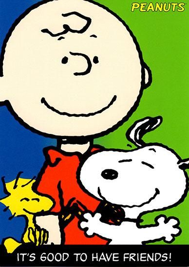 Snoopy スヌーピーのポストカード It S Good To Have Friends 旅する雑貨店 Bon Voyage