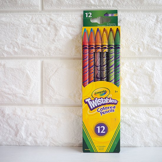 アメリカ買付品] Crayola Twistables 色鉛筆 12色セット - 旅する雑貨