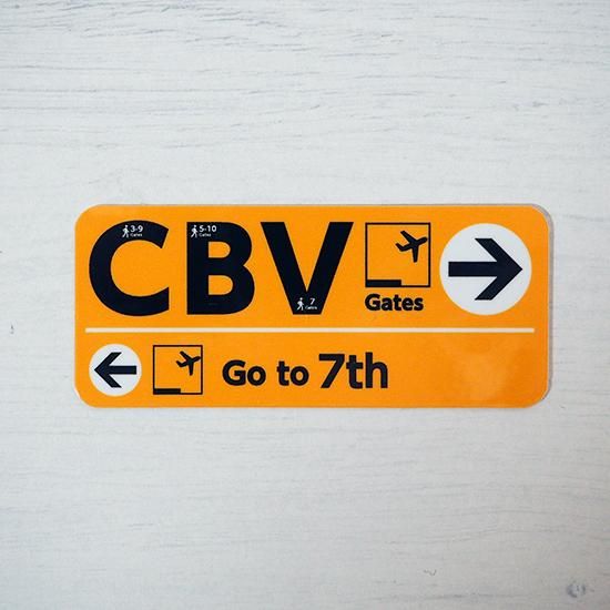 Cafe Bon Voyage オリジナルステッカー 空港サイン 旅する雑貨店 Bon Voyage Cafe Bon Voyage オリジナルステッカー 空港サイン 旅する雑貨店 Bon Voyage