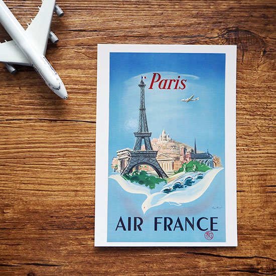 フランス買付品] エールフランス航空ポストカード / Paris - 旅する