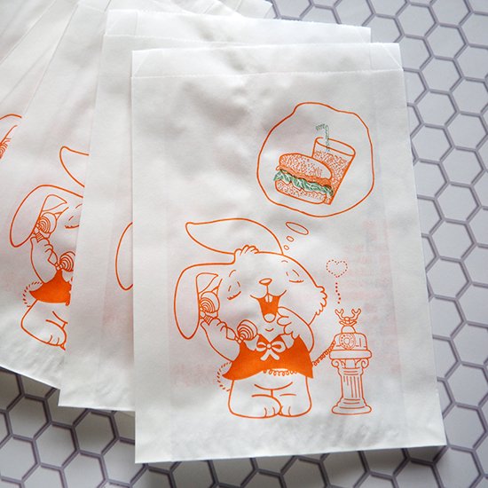 台湾のかわいい業務用の紙袋 ウサギ 10枚セット - 旅する雑貨店 BON VOYAGE