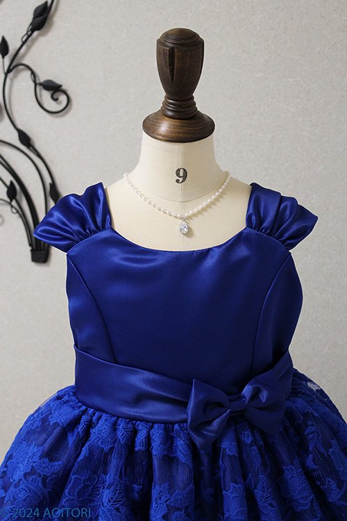 子供ドレス　ピアノ発表会ドレス　15-155FL(150cm)ロイヤルブルー【青い鳥】のp4の画像