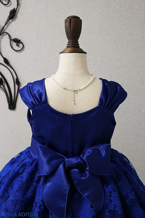 子供ドレス　ピアノ発表会ドレス　15-155FL(150cm)ロイヤルブルー【青い鳥】のp7の画像