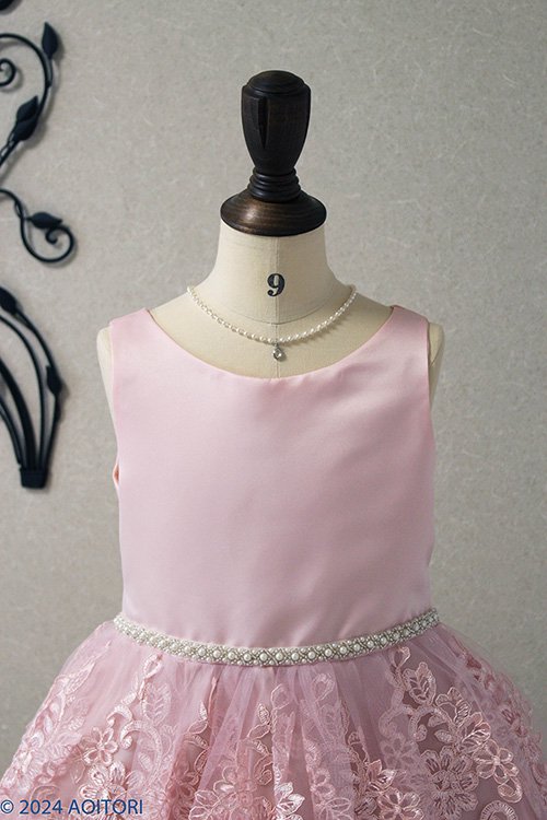 子供ドレス　ピアノ発表会ドレス　15-246B(150cm)ピンク【青い鳥】のp4-1の画像