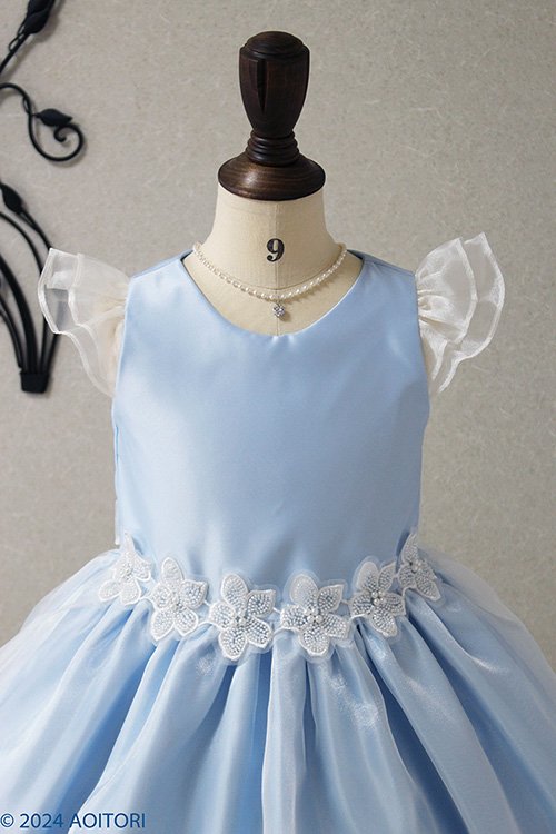 子供ドレス　ピアノ発表会ドレス　15-267(120cm)ベビーブルー【青い鳥】のp4の画像