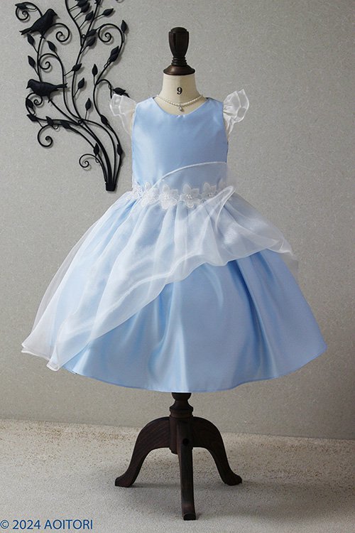 子供ドレス　ピアノ発表会ドレス　15-267(120cm)ベビーブルー【青い鳥】のp6の画像