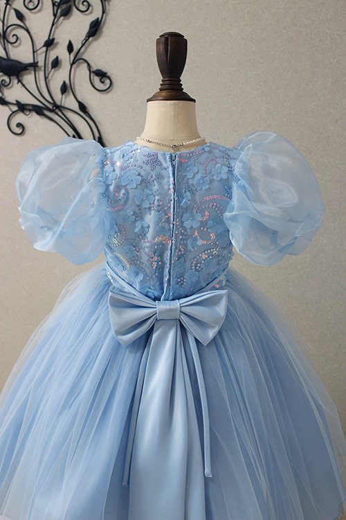 子供ドレス　ピアノ発表会ドレス　12-317(130cm)ライトブルー【青い鳥】のp7の画像