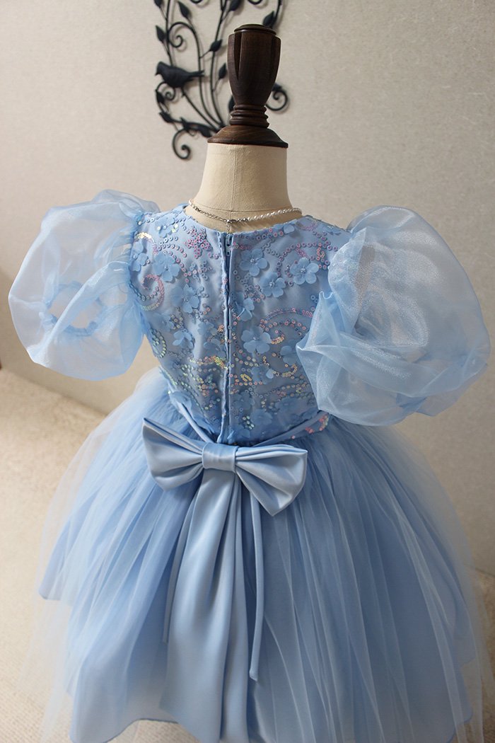 子供ドレス　ピアノ発表会ドレス　12-317(130cm)ライトブルー【青い鳥】p13の画像