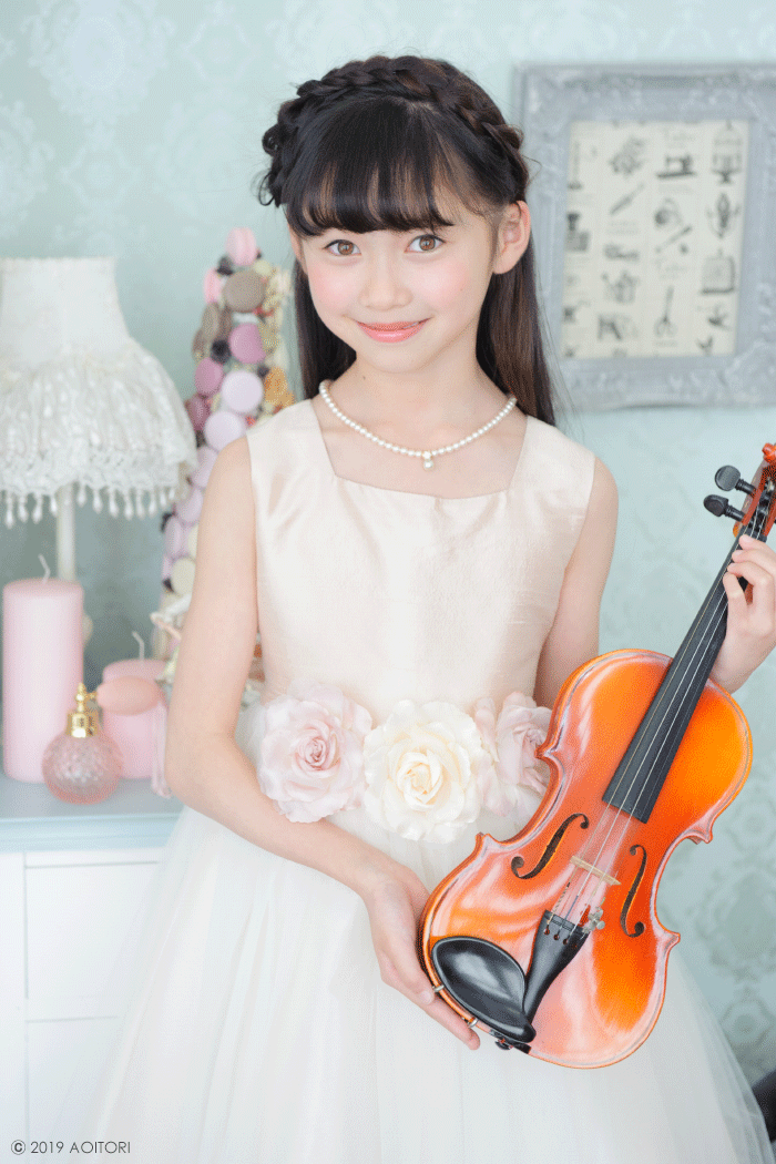 子供ドレス ピアノの発表会ドレス 3-428(120㎝）ローズ／アイボリー 