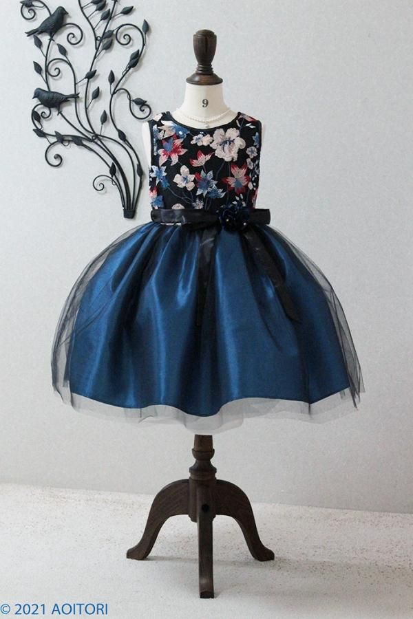 【青い鳥】子供ドレス 140cm　セージ 青い鳥】子供ドレス 140cm セージ