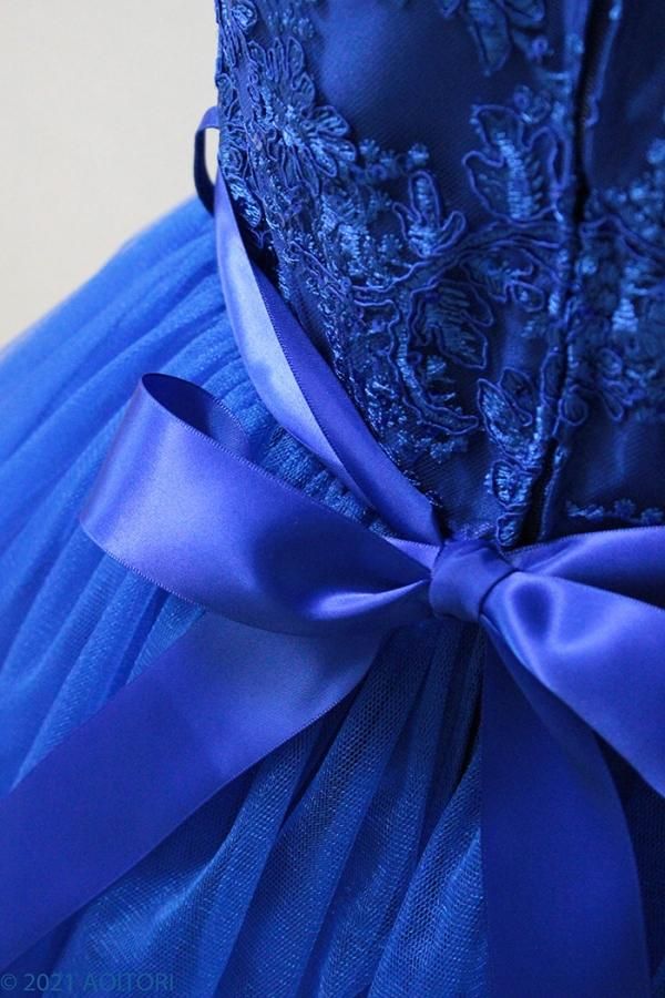 子供ドレス ピアノ発表会ドレス 13-404(150cm)ロイヤルブルー【青い鳥】