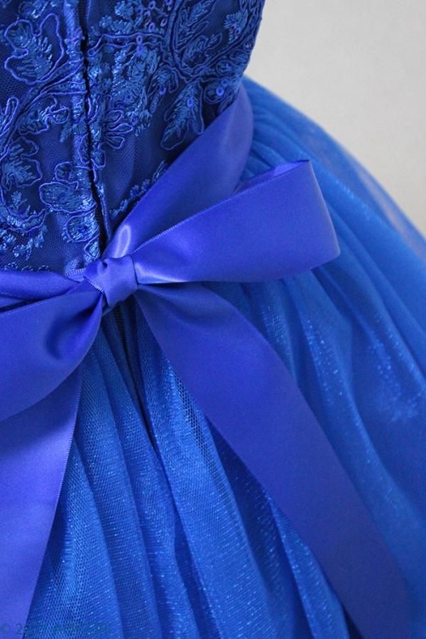 子供ドレス ピアノ発表会ドレス 13-404(150cm)ロイヤルブルー【青い鳥】