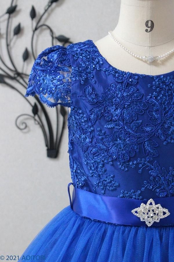 mizutanさん専用⭐︎美品！ピアノ発表会用ドレス　青い鳥ドレス専門店購入 子供ドレス ピアノ発表会ドレス 13-404(140cm)ロイヤルブルー