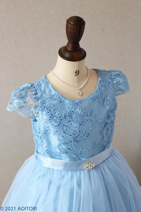 子供ドレス ピアノ発表会ドレス 13-404(150cm)ベビーブルー
