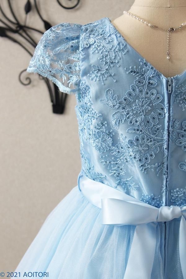 子供ドレス ピアノ発表会ドレス 13-404(150cm)ベビーブルー