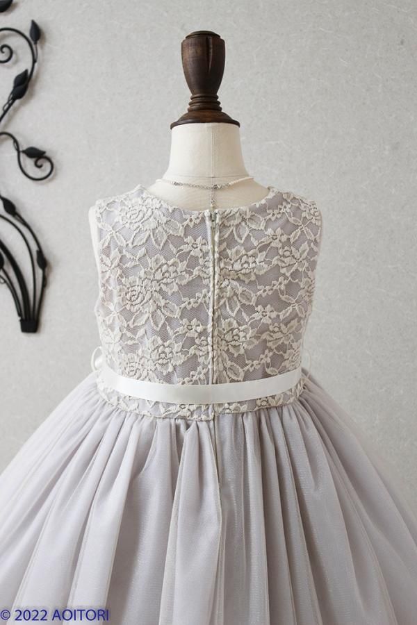 子供ドレス ピアノ発表会ドレス 2-1142(130cm)シルバー【青い鳥】