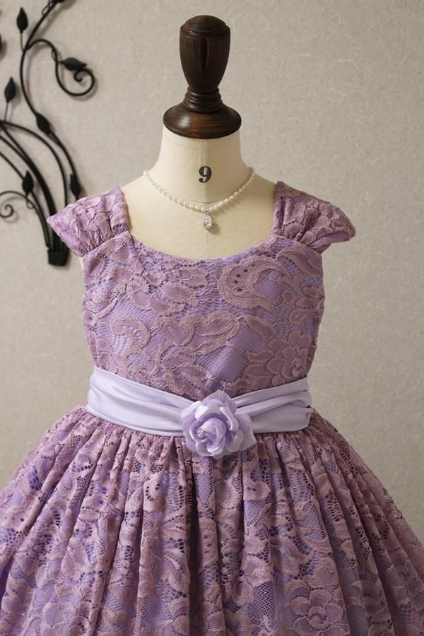 メゾピアノ　女の子フォーマルドレス 130cm 白とラベンダー メゾピアノ 女の子フォーマルドレス 130cm 白とラベンダー 楽天
