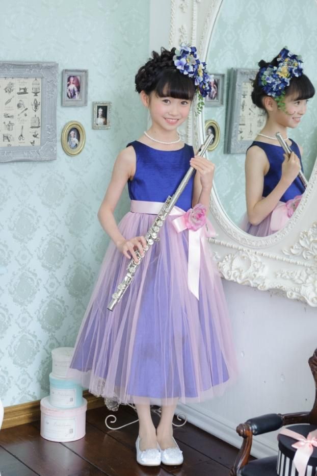 子供ドレス ピアノ発表会ドレス 6 1244 160cm ネイビー ピンク 子供ドレス ピアノ発表会ドレス 6 1244 160cm ネイビー ピンク