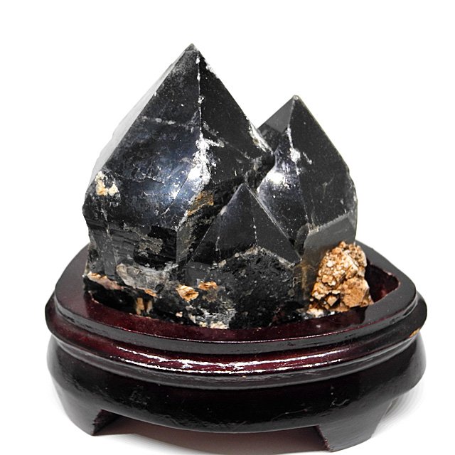 魔除けの石 コンパクトな黒水晶（モリオン）クラスターA 美しい結晶 約 