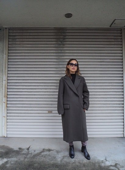 SAYAKADAVIS,peaked lapel coat,khaki,gray,サヤカデイヴィス,bibliok