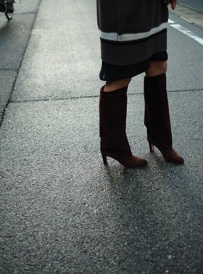 NEBULONI E. suede long boots,bibliok,通販,ロングブーツ,スウェード