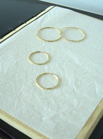 MARIABLACK JEWELLERY,senorita 35 hoop pierce,earrings,gold