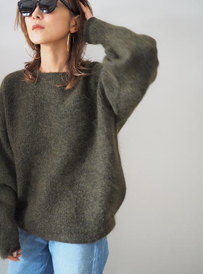 SAYAKADAVIS,サヤカデイヴィス,2019aw,knit,mohair knit,cocoon knit